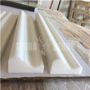 Thassos Pure White Marble Molding Crown Mosaic Border
