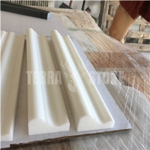Thassos Pure White Marble Molding Crown Mosaic Border
