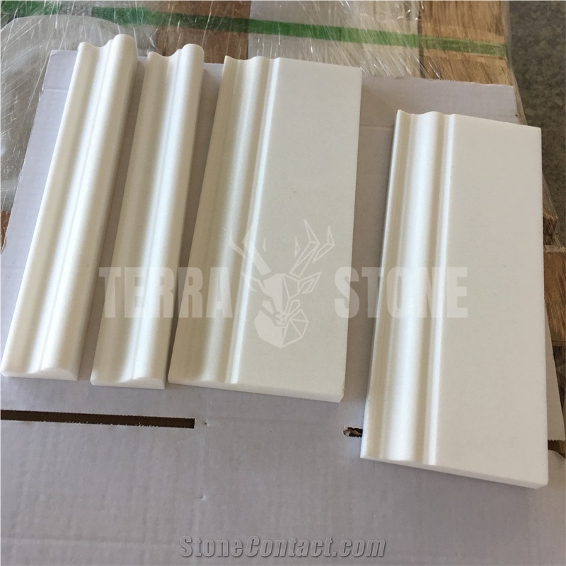 Thassos White Marble Baseboard Floor Trim Stone Molding