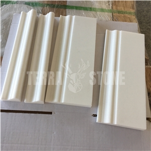 Thassos White Marble Baseboard Floor Trim Stone Molding