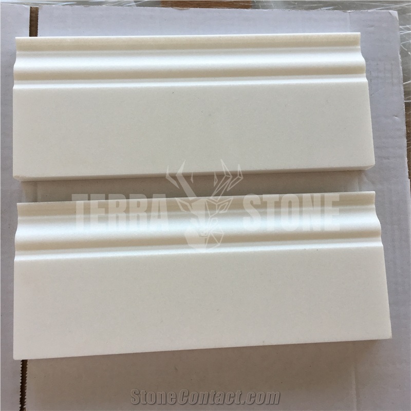 Thassos White Marble Baseboard Floor Trim Stone Molding