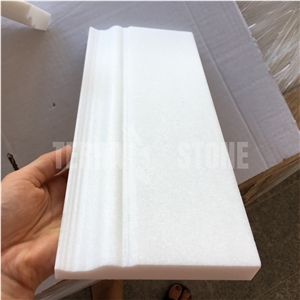 Thassos White Marble Baseboard Floor Trim Stone Molding