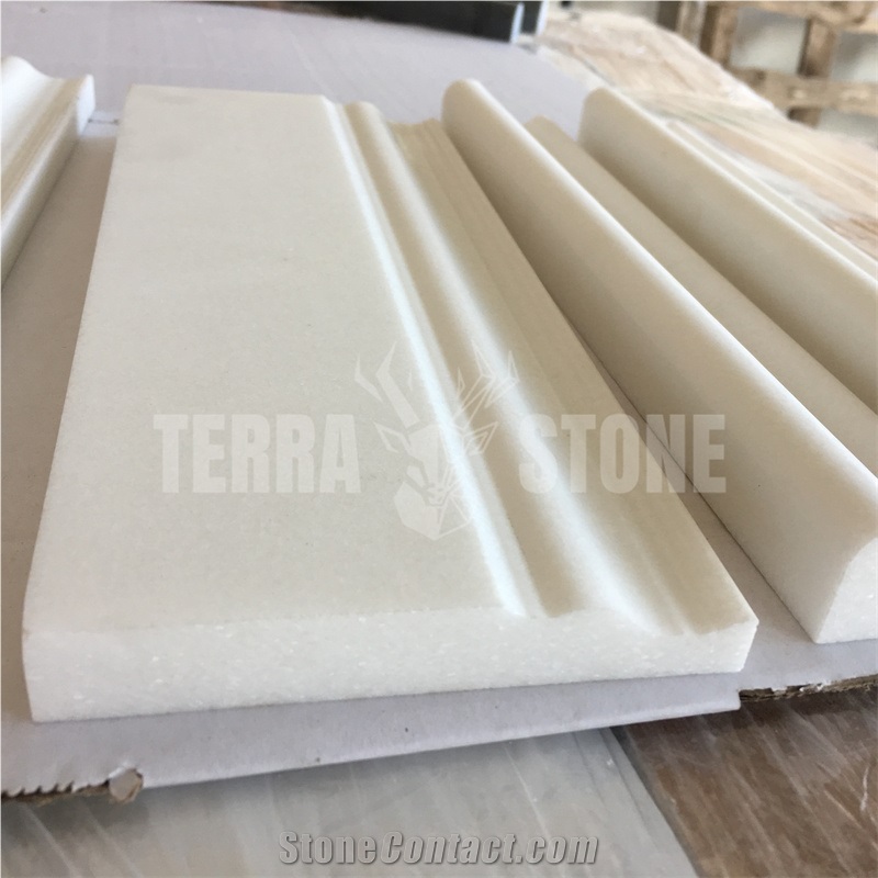 Thassos White Marble Baseboard Floor Trim Stone Molding