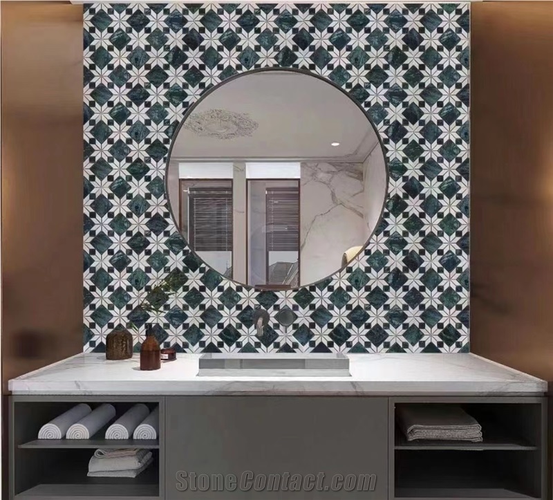 Green Marble Interior Mosaic Tiles