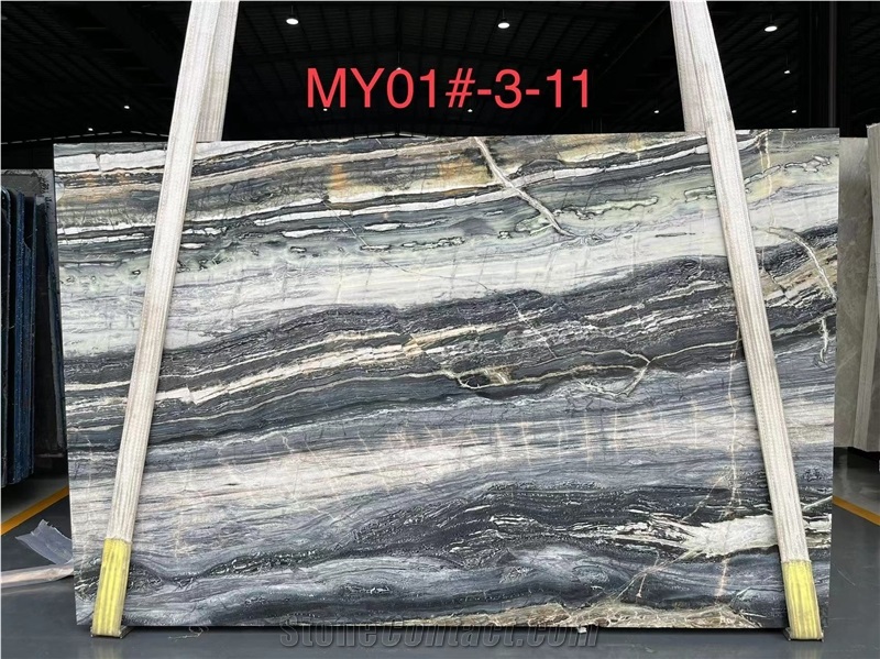 High Quality Polished Ancient Wood Grain Marble For Table