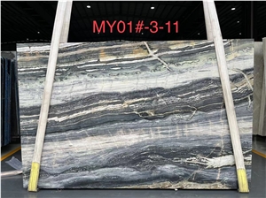 High Quality Polished Ancient Wood Grain Marble For Table