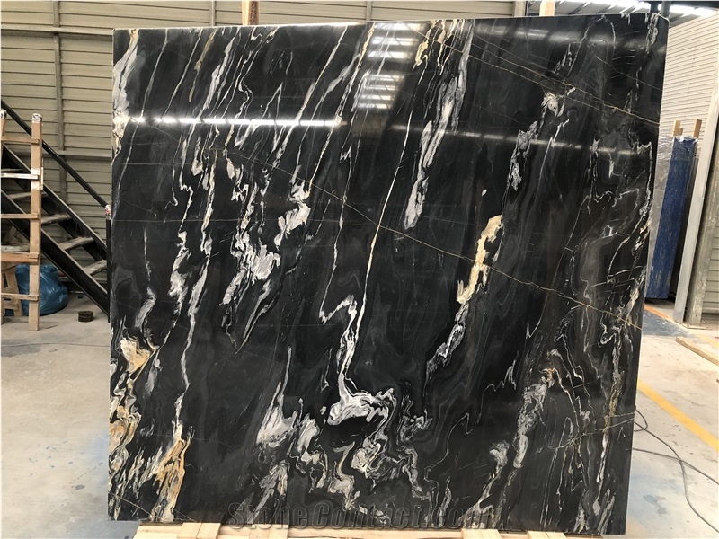 High Quality Polished Golden Fire Marble Slabs