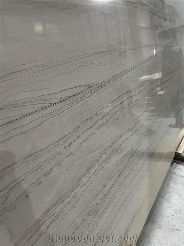 High Quality Polished Piano Grey Quartzite Slabs