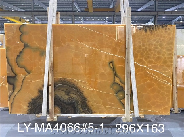 New Arrival Polished Agate Onyx Orange Onyx Slabs