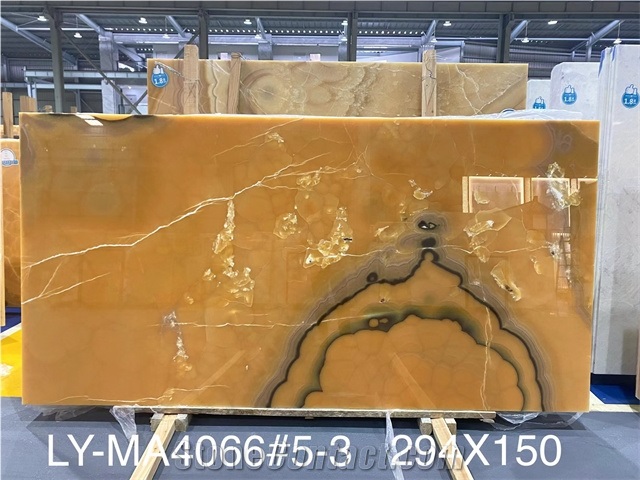 New Arrival Polished Agate Onyx Orange Onyx Slabs