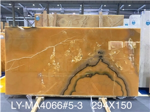 New Arrival Polished Agate Onyx Orange Onyx Slabs