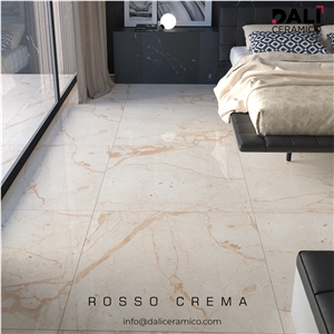 Rosso Crema - Slab Polished Porcelain Tiles