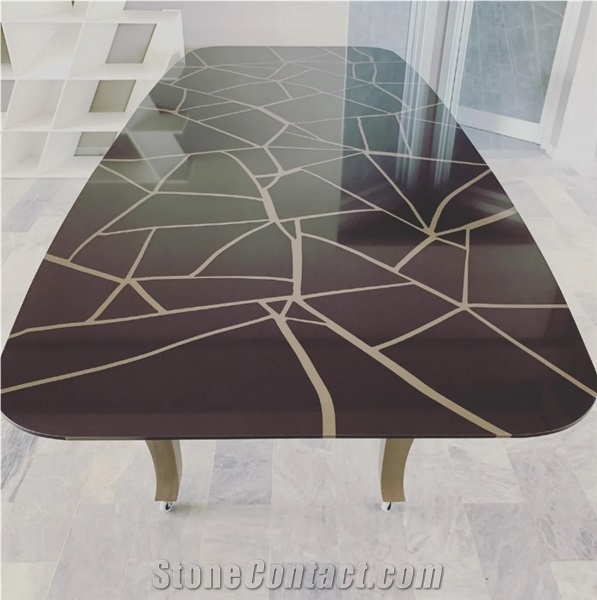 Calacatta Quartz Top Round Table Top