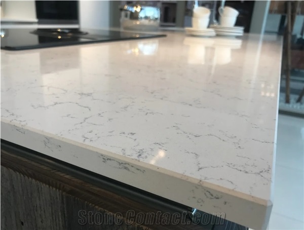 Calacatta Quartz Top Round Table Top
