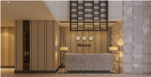 Carrara White Terrazzo Slab Wall Tile Hotel Lobby Flooring