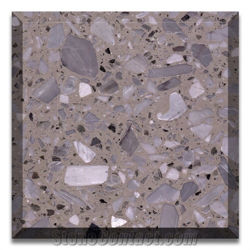 Concrete Grey Terrazzo Cement Floor Commercial Solid Surface