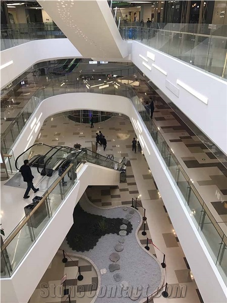 Grey Terrazzo Pattern Terrazzo Waterjet Public Flooring