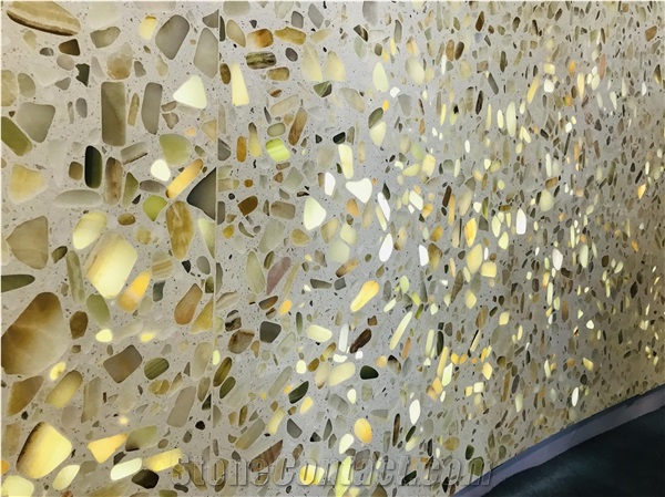 Light Transmitting Terrazzo Light Penetrating Luminous Onyx