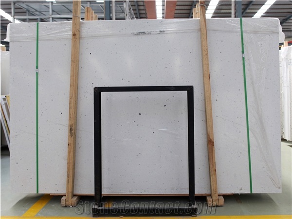 Royal White Terrazzo White Marble Resin Agglomerate Cement