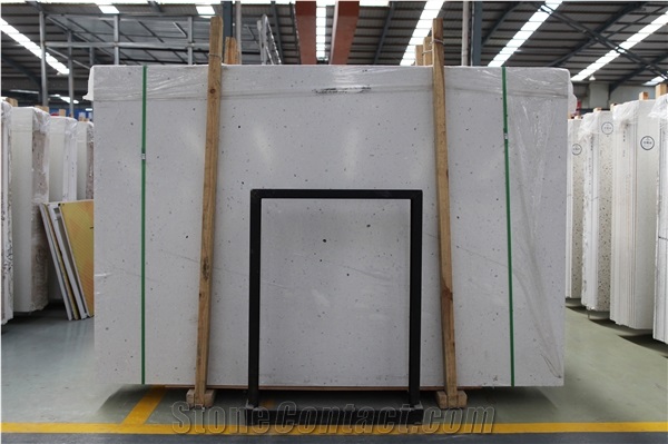 Royal White Terrazzo White Marble Resin Agglomerate Cement
