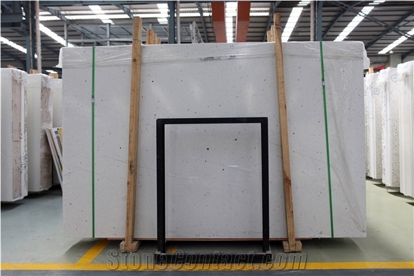Royal White Terrazzo White Marble Resin Agglomerate Cement