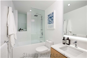 Snow White Quartz Pure White Quartz Kitchen Top Artificial Stone