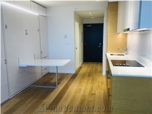 Ultra Pure White Quartz Top Project Kitchen Countertop