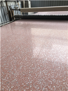 Wholesale Diamond Pink Terrazzo Red Terrazzo Solid Stone