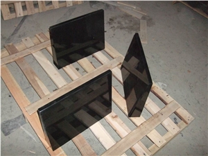 Absolute Shanxi Black Granite Slant Headstone Gravestone