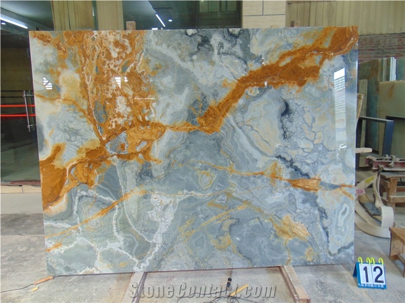 Blue Grey Onyx Slab