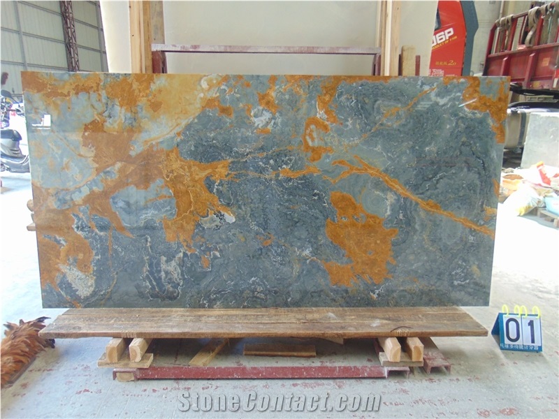 Blue Grey Onyx Slab