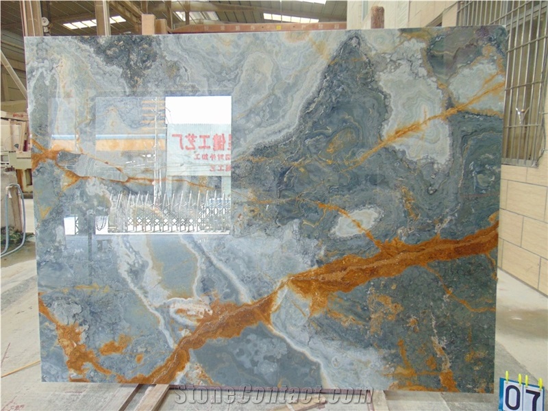 Blue Grey Onyx Slab