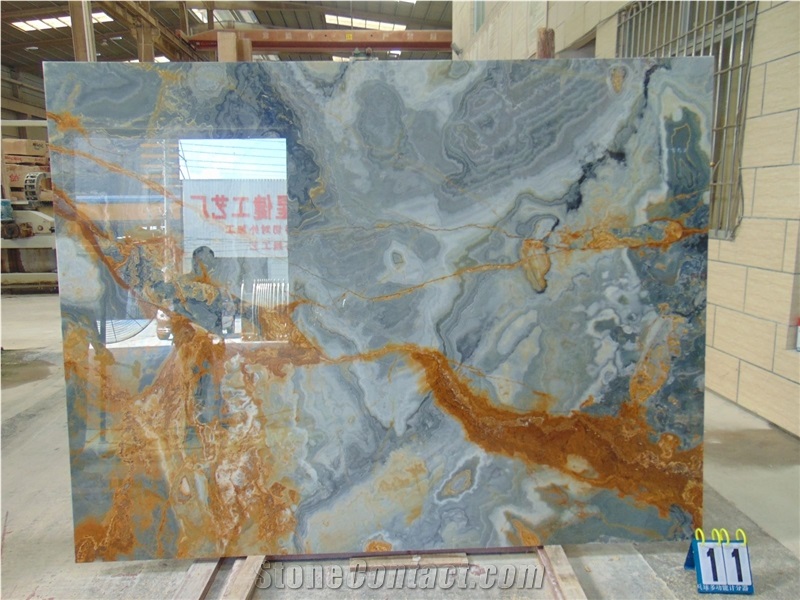 Blue Grey Onyx Slab