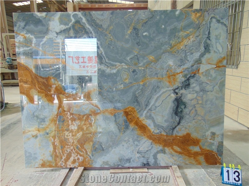 Blue Grey Onyx Slab