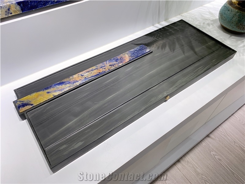 Blue Sodalite Granite Blue Stone Tea Tray Teaboard Stonework