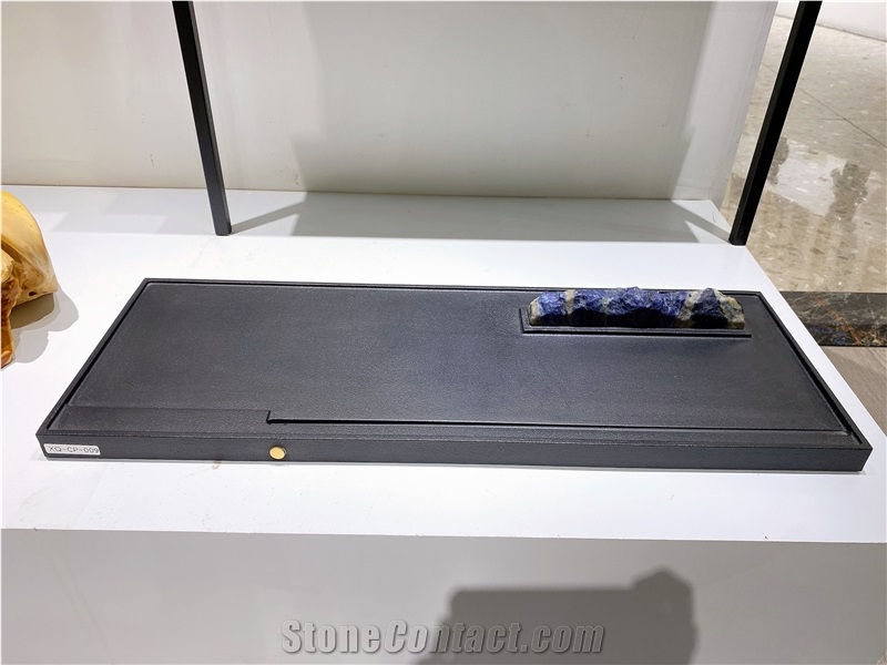 Blue Sodalite Granite Blue Stone Tea Tray Teaboard Stonework