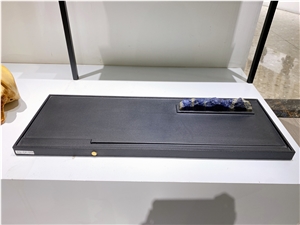 Blue Sodalite Granite Blue Stone Tea Tray Teaboard Stonework