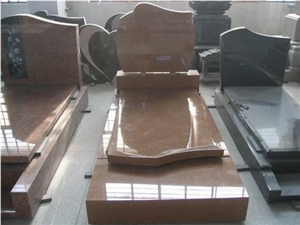 European  Aurora Red Granite Headstone Gravestone Monuments