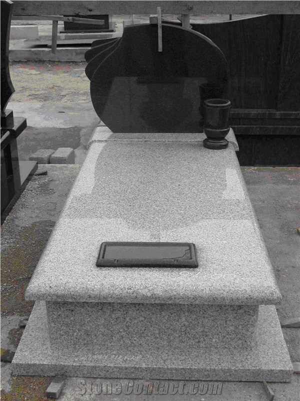G603 Light Grey Granite Monuments/Headstone With Angels