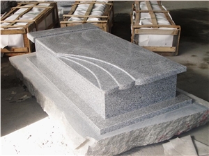 G603 Light Grey Granite Upright Monument Tombstone