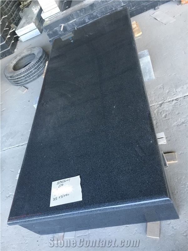 G654 Dark Grey Granite Upright Headstone Monument Tombstone