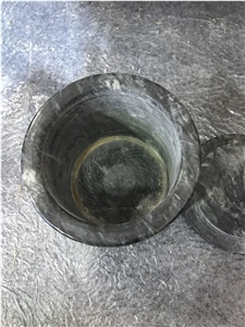 Grey Marble Cotton Swab Holder Stone Marble Accessories