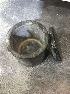 Grey Marble Cotton Swab Holder Stone Marble Accessories