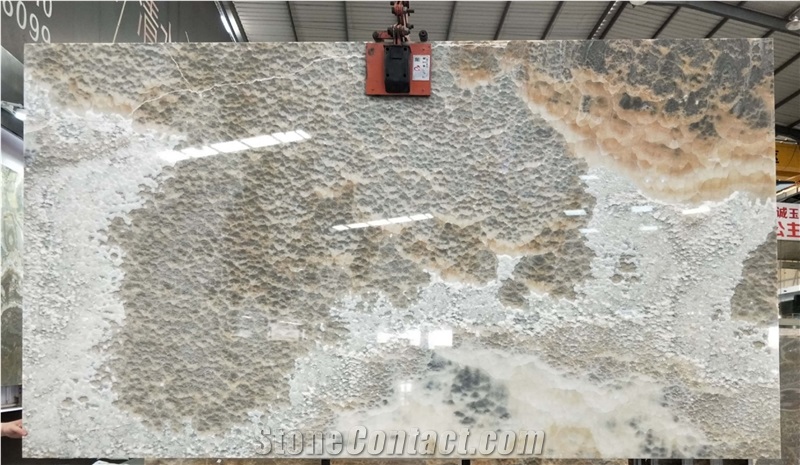 Grey Onyx Slab A Grade Cross Cut