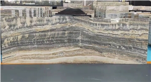 Grey Onyx Slab-Dark Color Slab