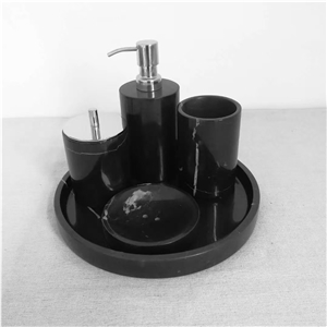 High End Hotel Marble Bathroom Accessories Set Soap Dish