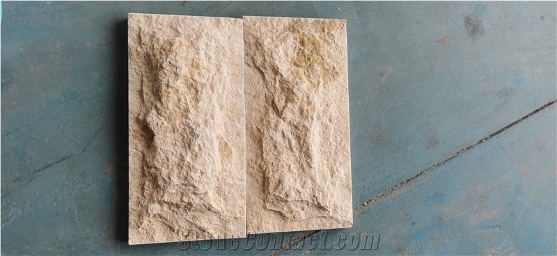Imperial Beige Marble Mushroom Tile Natural Split Finish