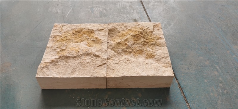 Imperial Beige Marble Mushroom Tile Natural Split Finish