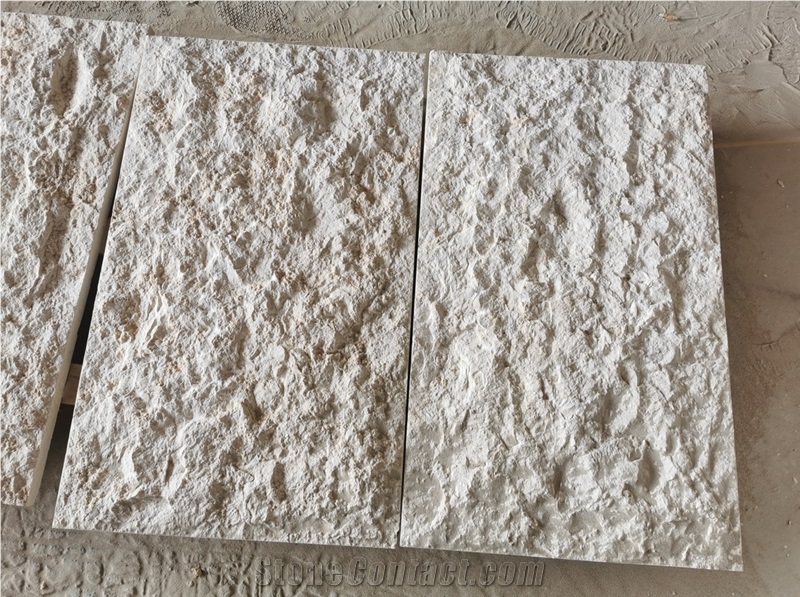 Imperial Beige Marble Split Tile-Sandblasted Finish