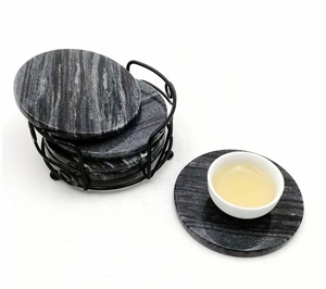 Marble Agate Stone Round Hexagon Marble Coaster Tray
